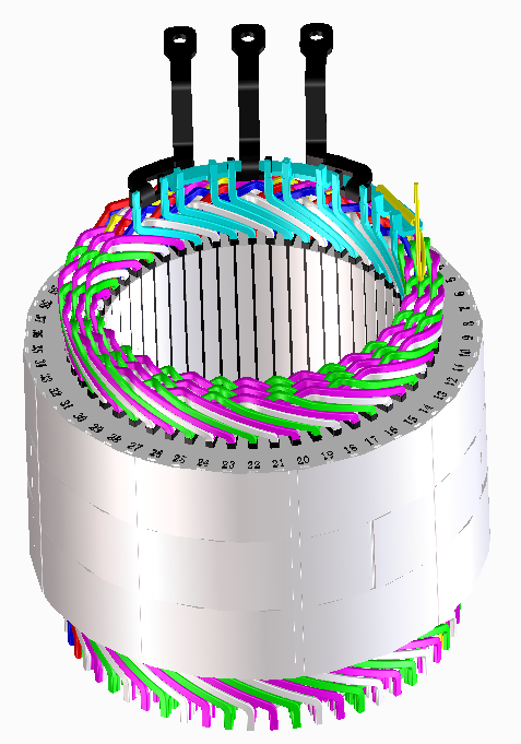 High-Torque Hairpin Stator OD210mm/6L/114mm Stack, R&D Support, IATF16949:2016
