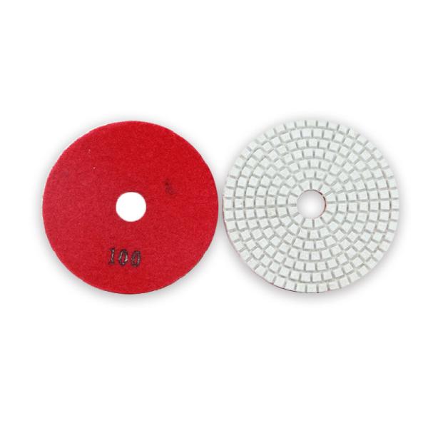 White 4 Grit Diamond Wet Polishing Pads For Marble Granite Stone Terrazzo Floor