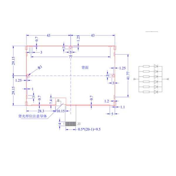 13264 модуль ТУМАНА FSTN Monochrome LCD модуля дисплея LCD COG