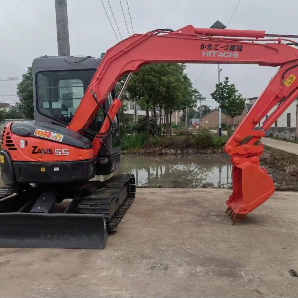 5 Ton Mini diesel Used Excavator Hitachi ZX55 Pre Owned  Crawler 38.23HP manual