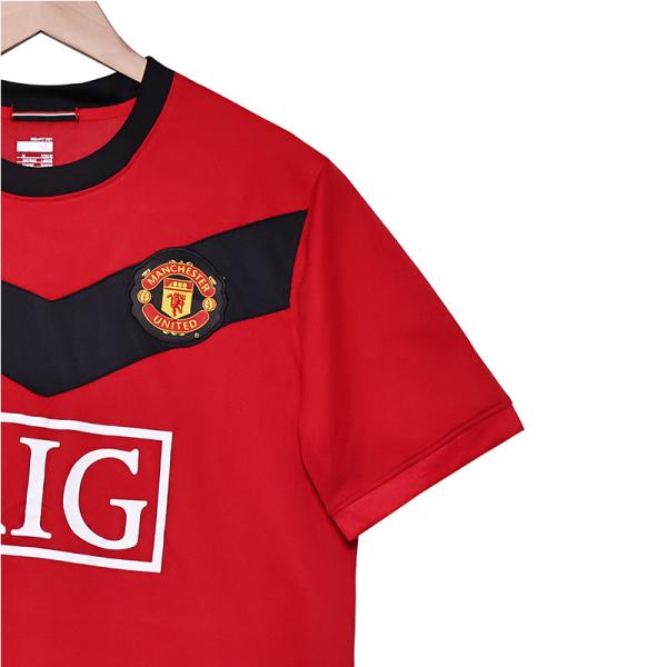 Polyester Home Retro Football Jerseys Replica for Manchester United 2009-2010 Season