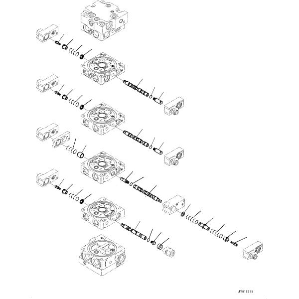 Hydraulic Main Control Valve for Komatsu D37EX-23 D37PX-23 D39EX-23 D39PX-23 BULLDOZERS Construction Machinery Parts