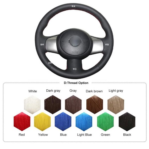 Customized Hand Sewing Car Accessories Steering Wheel Cover for Nissan March Sunny Versa