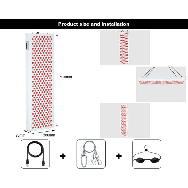 Горизонтальный прибор 1500W терапией красного света подгонял медицинский такой же стиль