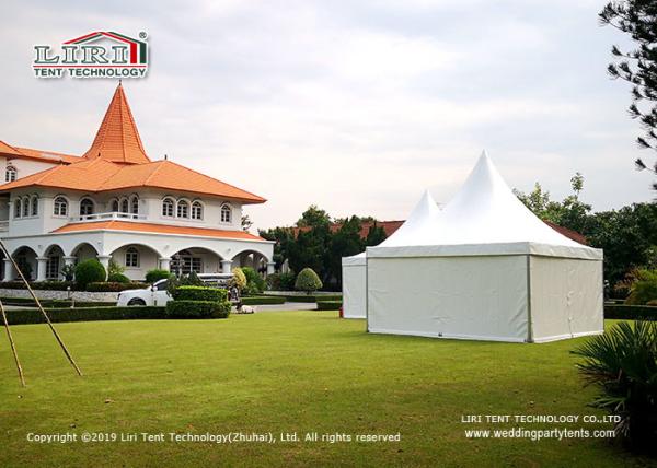 Famoso exterior 5x5m do dossel do miradouro do partido com o Sidewall liso do PVC do branco ao redor