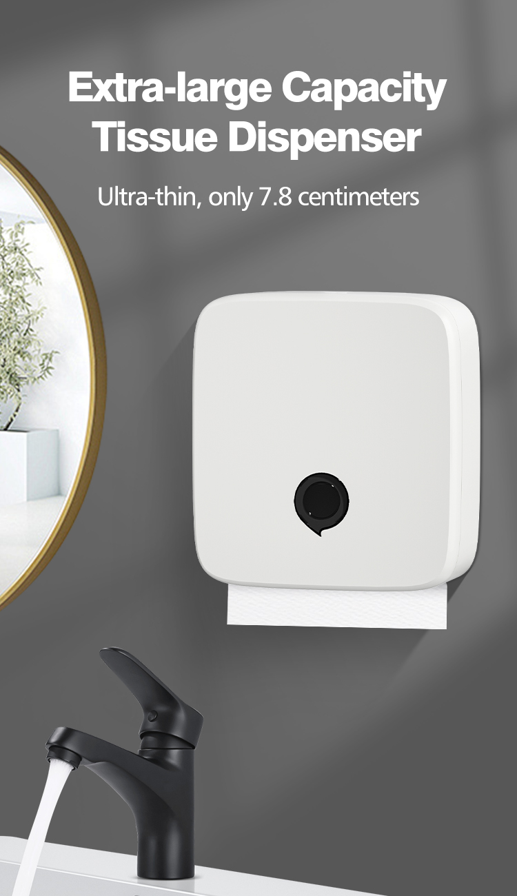 ABS Plastic Multi Fold Towel Holder Dispenser Wall Mounted For Home Commercial Bathroom