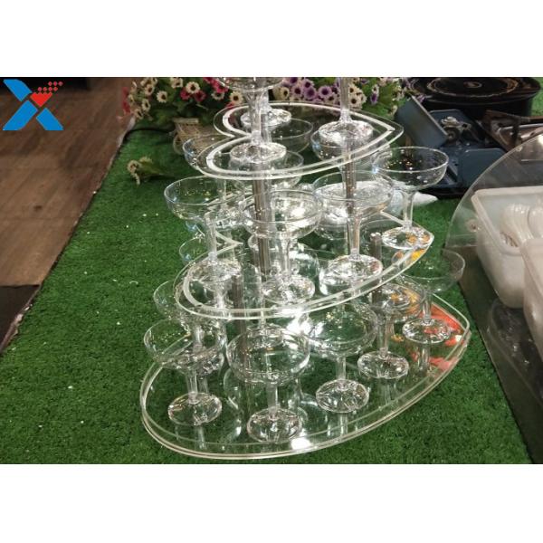 Professional Acrylic Wine Glass Holder , Clear Lucite Wine Holder Rack Durable
