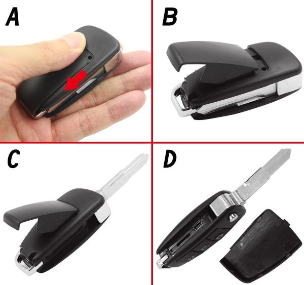 Indoor Mini Hidden Camera HD Car Key Fob Spy Camera 1920*1080P