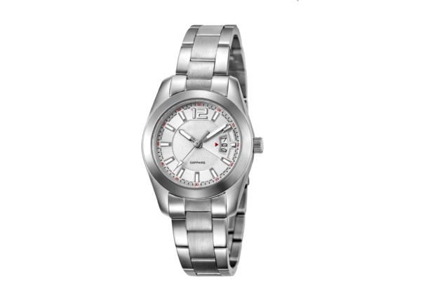 Sapphire Crystal Ladies Quartz Wristwatches Stainless Steel Solid Bracelet Waterproof