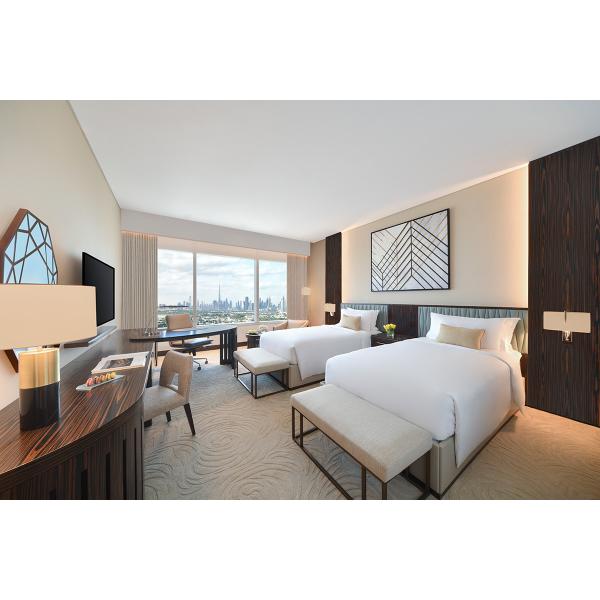 Оттенок Fnurnitures облицовки + света черного дерева наборов спальни мебели гостиницы звезды Sofitel 5 стандартный