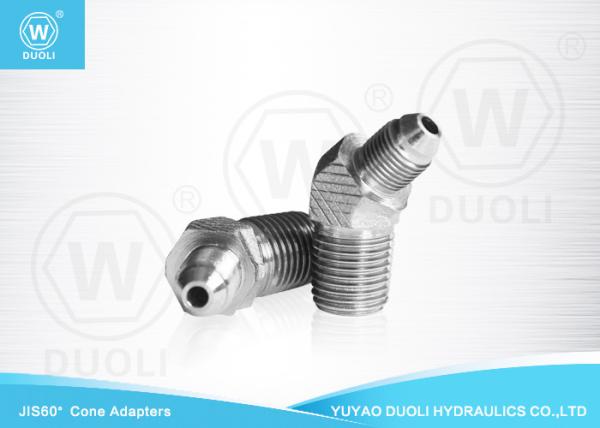 45° Elbow Male JIS Hydraulic Fittings , Hydraulic Steel Flared Compression Fitting