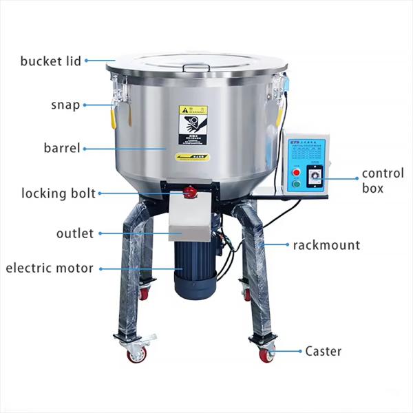 Stainless Steel Vertical Mixer 500kg Capacity 1.5kw Power