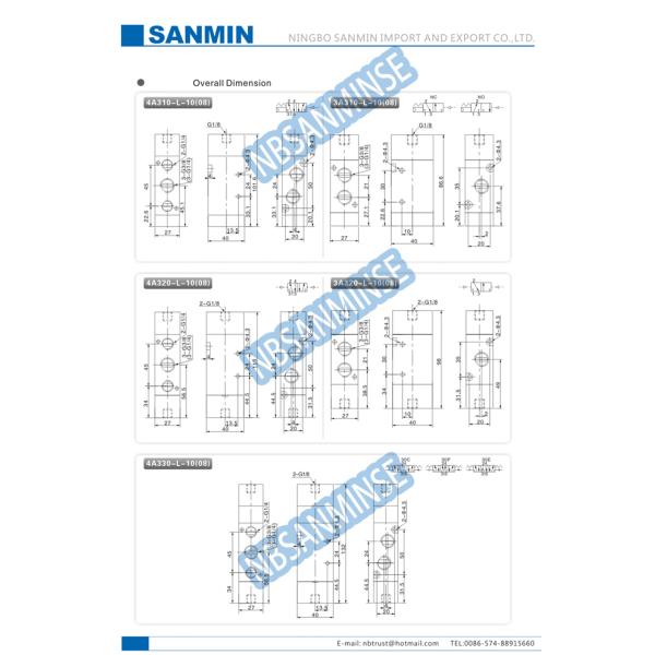 Electro válvula electromagnética neumática 0 de NBSANMINSE. 15MPa - 0. presión 8MPa