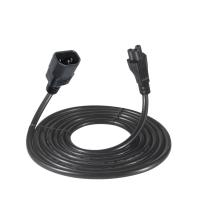 Black C5 To C14 Connector Wire Electronic Pc Computer Power 0.75Mm Iec Plug Cable