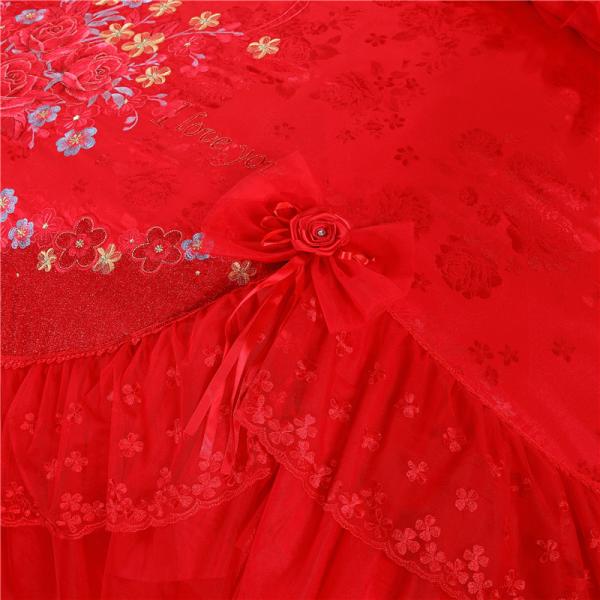 Set de ropa de cama de lujo de boda 100% algodón 200TC Sillón de cama Sillón de cama anti tirón