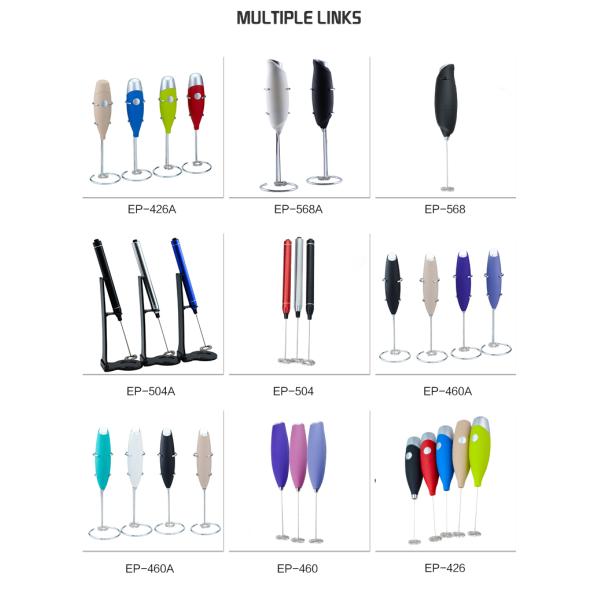 2023 Battery Operated Stainless Steel Whisk Electric Coffee Frother for Milk Frothing