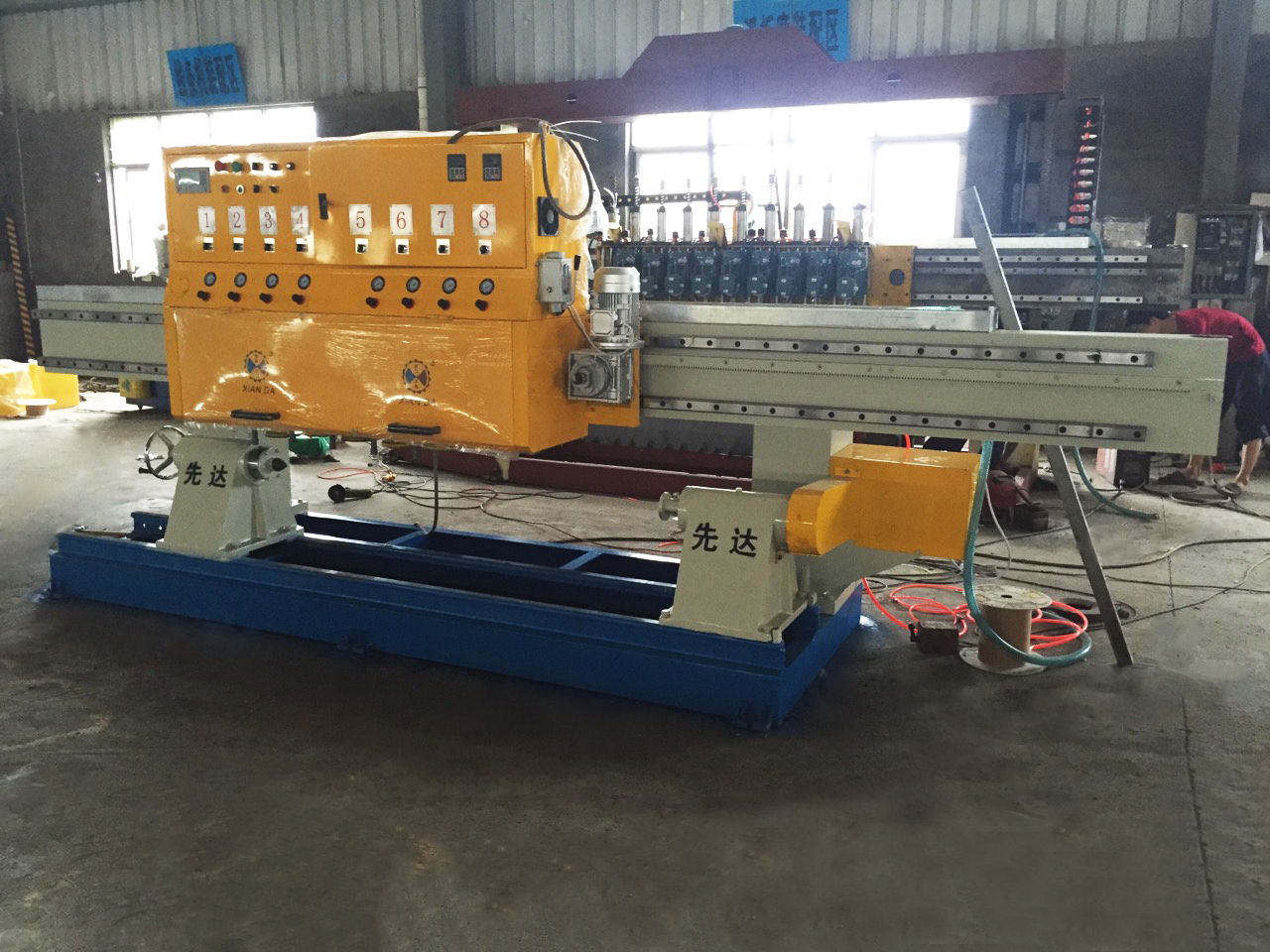 Multi-heads Solid Column Polish Machine For Marble Granite Processing