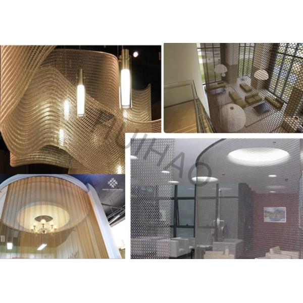 0.8x7mm Welded Type Metal Ring Mesh Curtain For Interior Decoration