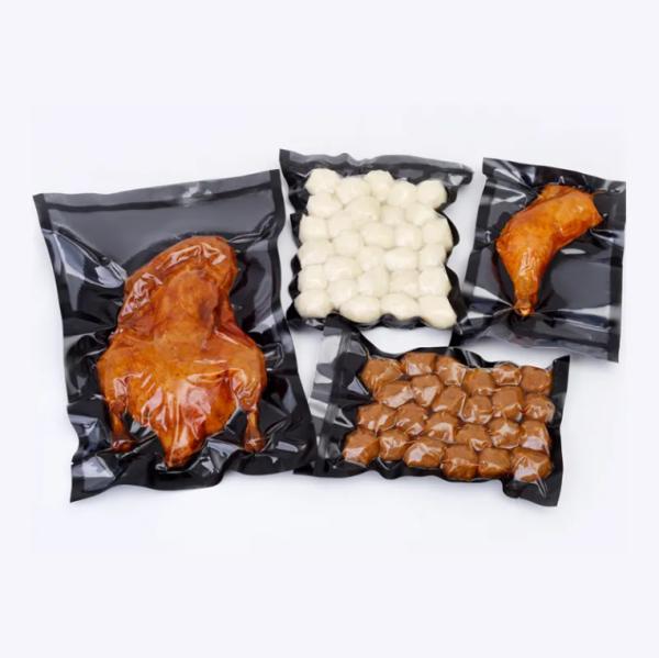 Customized Food-Grade Kitchen Storage Bags Food Black Heat Seal Packaging Plastic Biodegradable Food Vacuum Pouch
