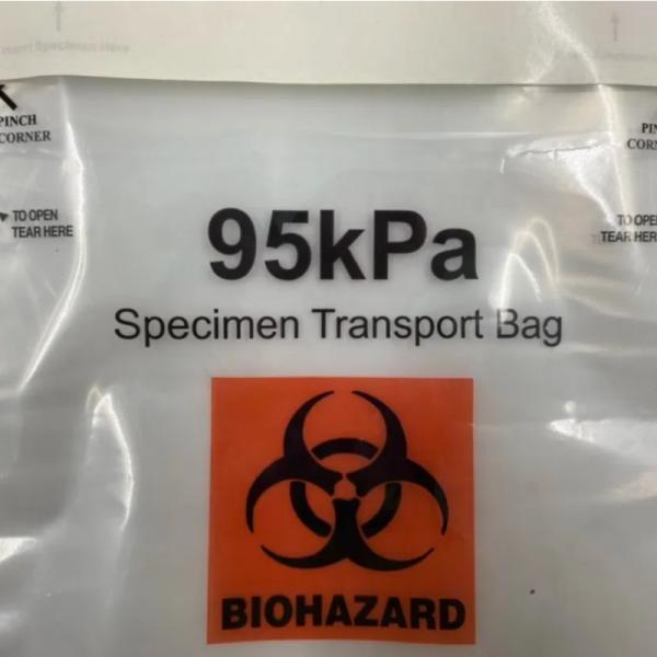 Торбики с образцами биологической опасности 6x9.8 дюйма / 15x25 см Лабораторный пакет с образцами с логотипом биологической опасности