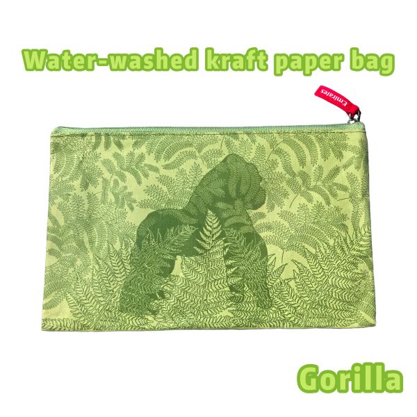 Olive Green Printed Kraft Paper Bags  Eco Friendly  Brown Paper Carrier Bags For Stationery