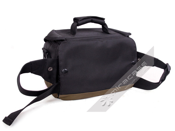 Roomy Practical Nylon SLR Camera Pouch with Large Storage Space, Black / Army Green