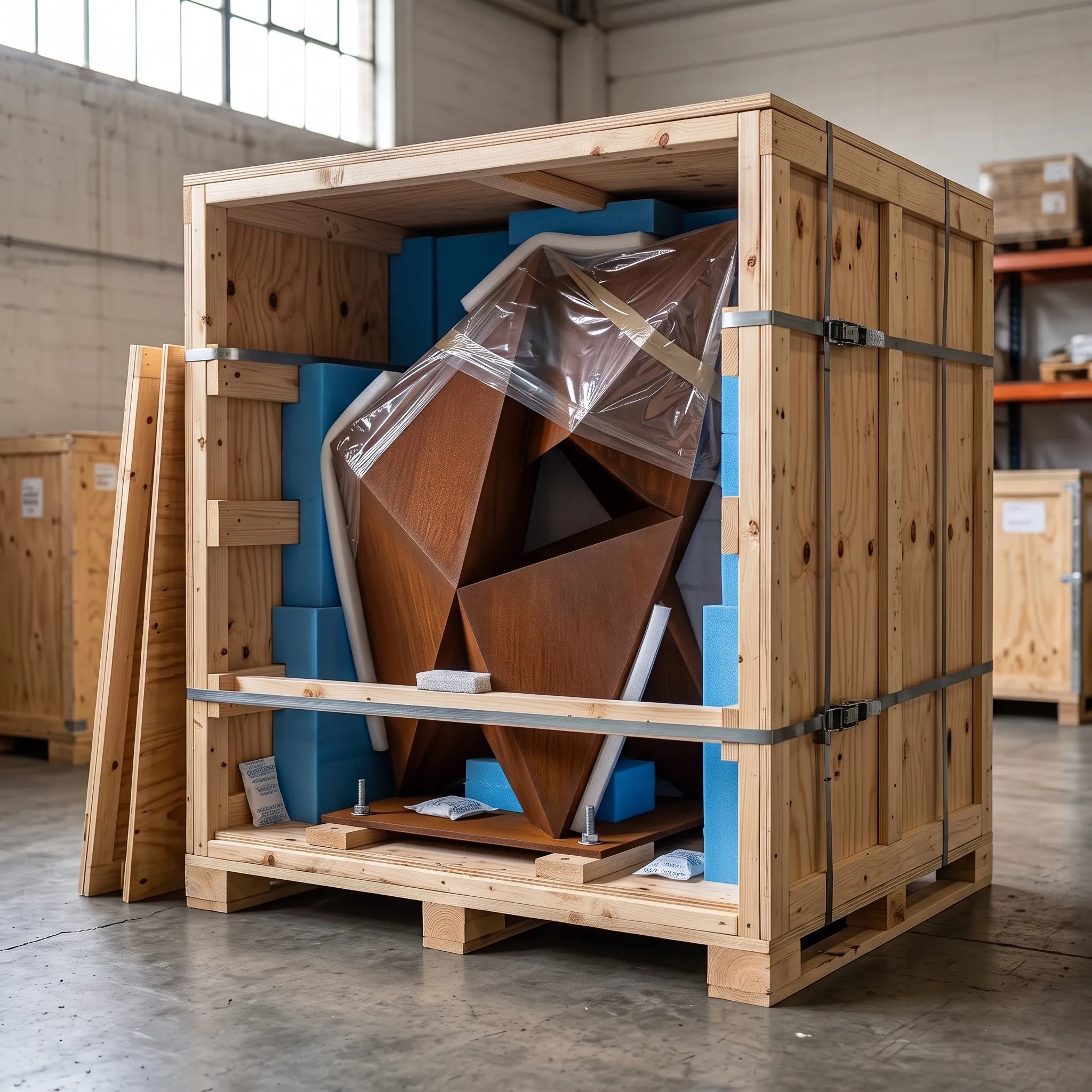 The Monolith — Geometric Abstract Corten Steel Sculpture