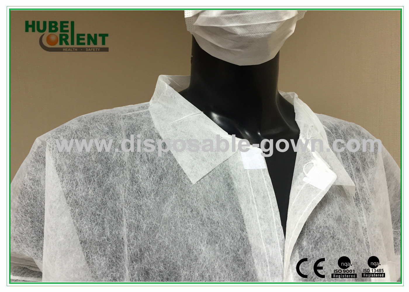 Зеленые одноразовые лабораторные пальто Tyvek с нейлоновой лентой для защиты от пыли