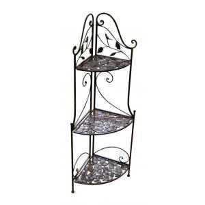 4 pocket non-foldable black newspaper display wire rack