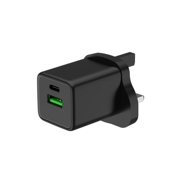 GaN USB A Wall Charger Dual Port PD Power Delivery Fast Type C Charging Block Plug OEM