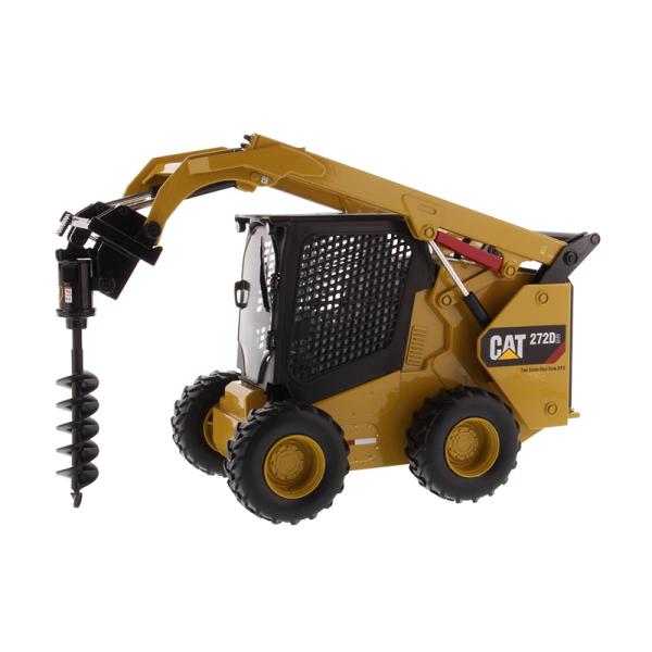 DM cat 272D2 1:16 Scale Alloy Die-Cast Skid Steer Loader Model with Authentic cat Yellow Paint Collectible Construction Vehicle