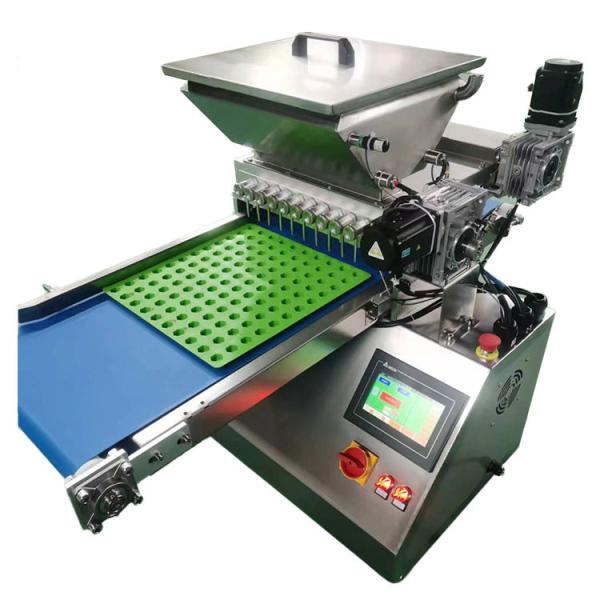 Table Top Small Center Servo Motor Filled Chocolate Depositor Machine Jelly Lollipop Sweet Soft Candy Make