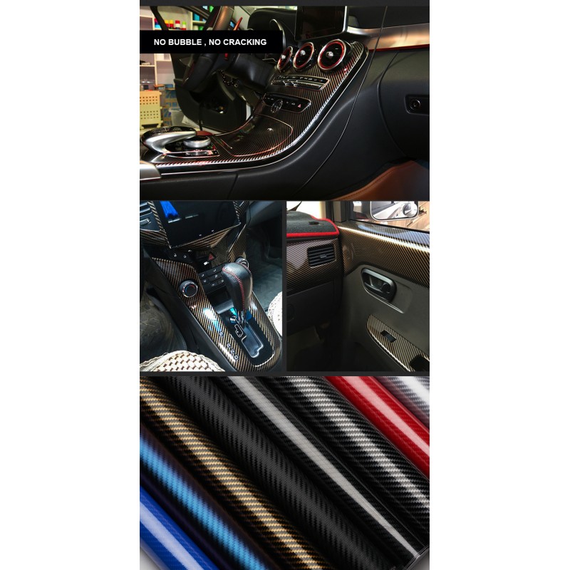 17m Carbon Fiber Film PVC PET Wrap Ppf Film 5d Vinyl