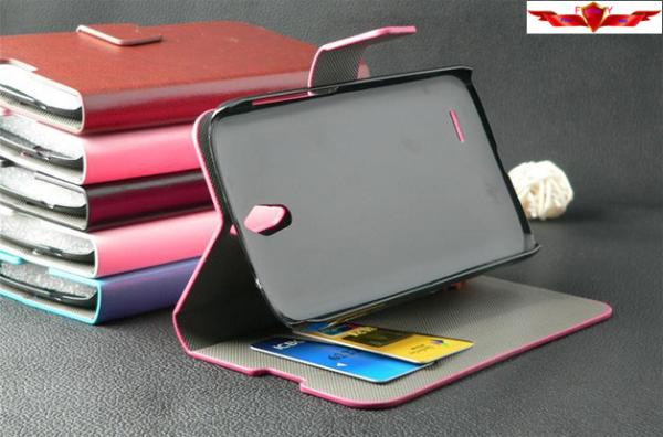 Dirtproof/Waterproof HUAWEI C8815 PU Wallet Cover Cases Accurate Holes Slot Multi Colors