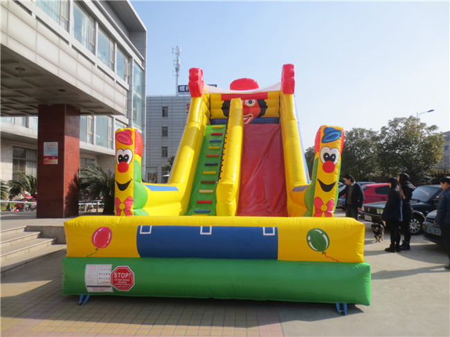 Factory Custom Plato PVC Inflatable Slide Bouncy Castle with Pool Inflatable Dry Slides for Party Rental Using