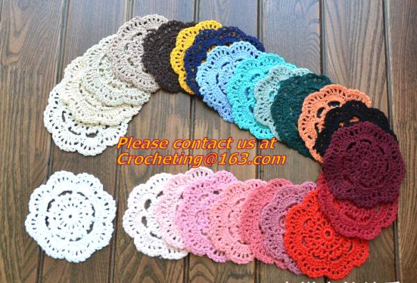 Handmade crochet Pure manual processing wool woven mat cup mat, handmade cup mat