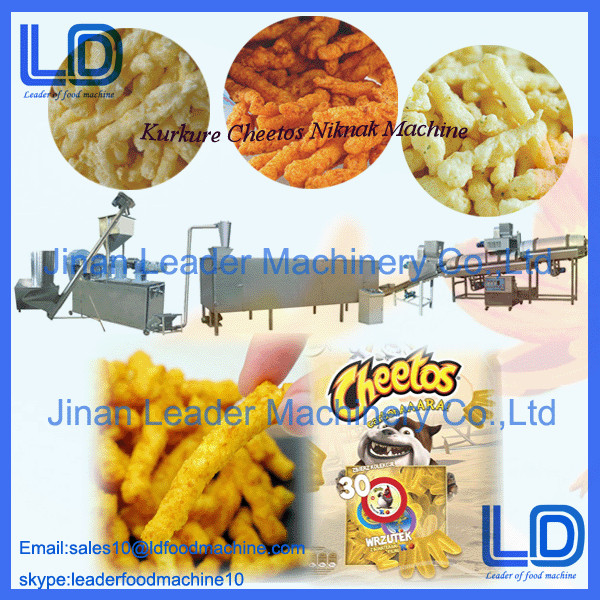 Automatic Fried Nik Naks Kurkure Making Machine , Three Phase Cheetos Machinery