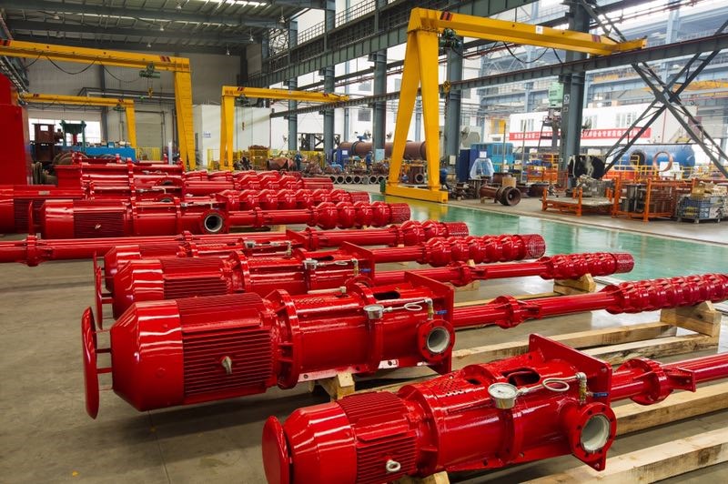 NFPA20 Погружаемый вертикальный турбинный пожарный насос 1000 GPM для пожаротушения UL производители вертикальных турбинных насосов