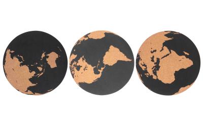 Mapa do mundo impermeável Pin Boards Dia do círculo 30cm densamente 0.5cm