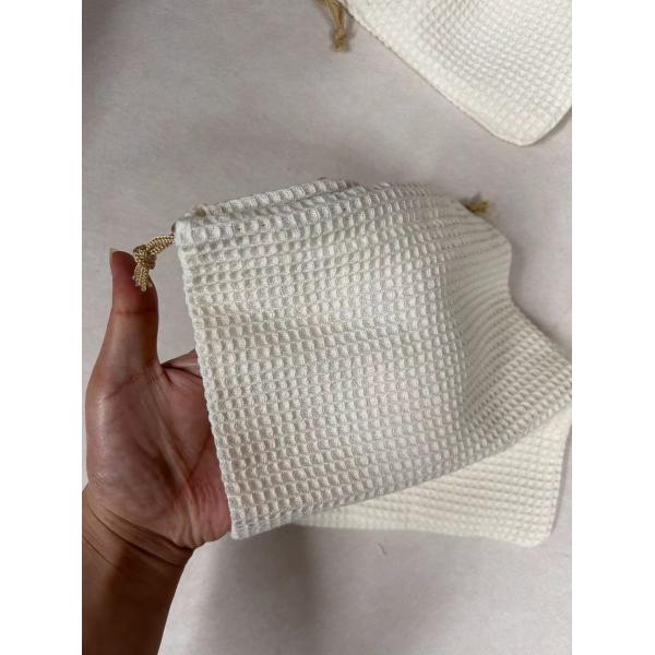 Product OEM/ODM Accepted Blank Waffle Weave Cosmetic Storage Bag for Skincare Needs