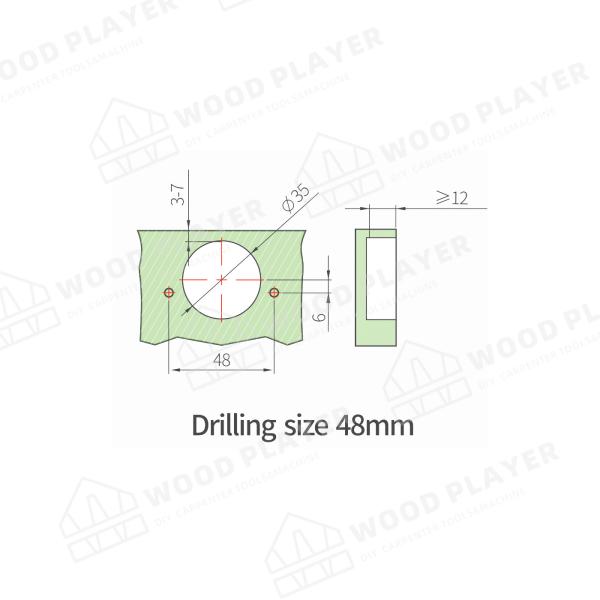 o armário coberto completo da porta de 15mm a de 25mm articula  em dois sentidos