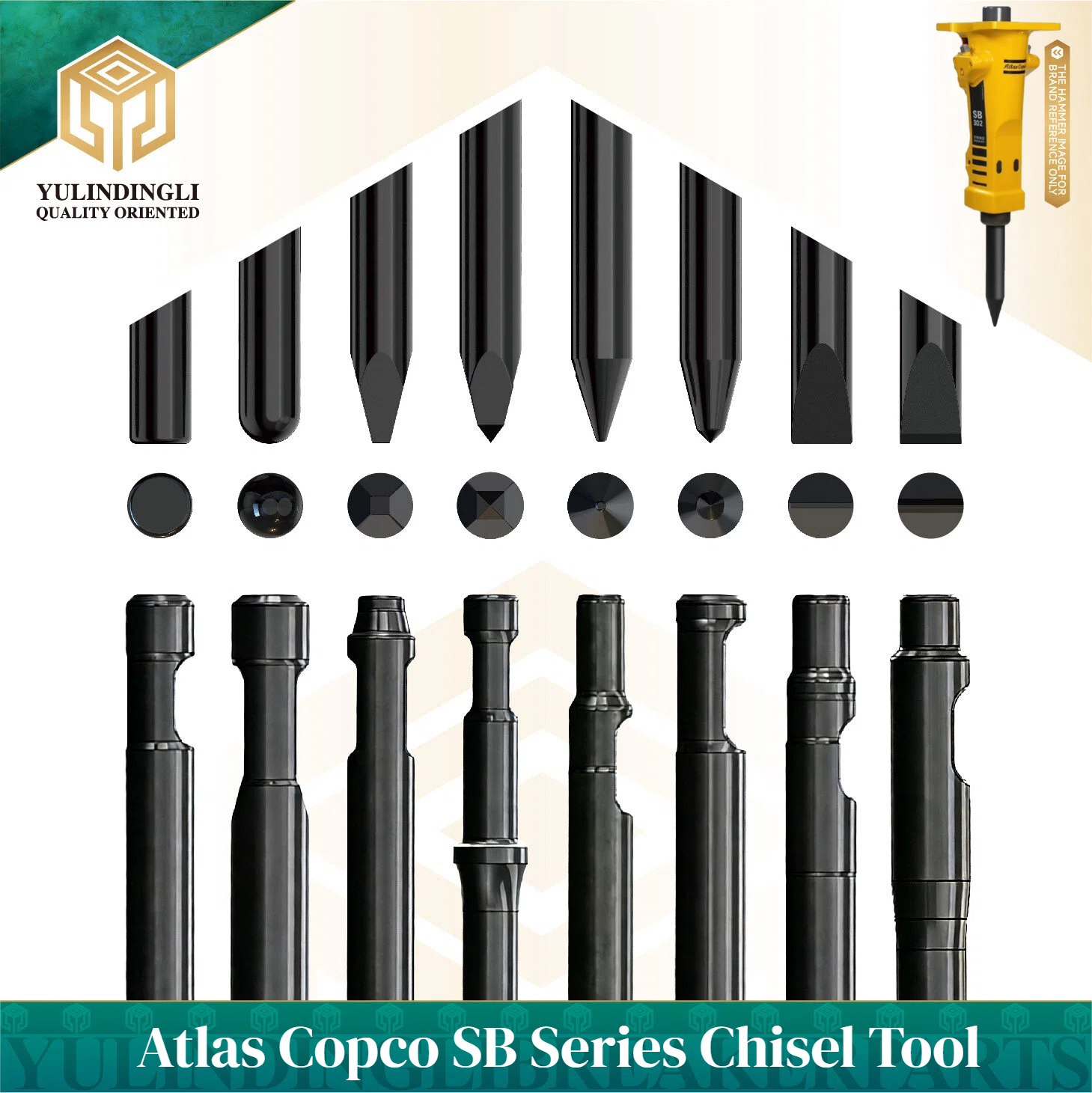 SAE4340 Excavator Hammer Chisel Aftermarket Atlas Copco Hydraulic Breaker Parts