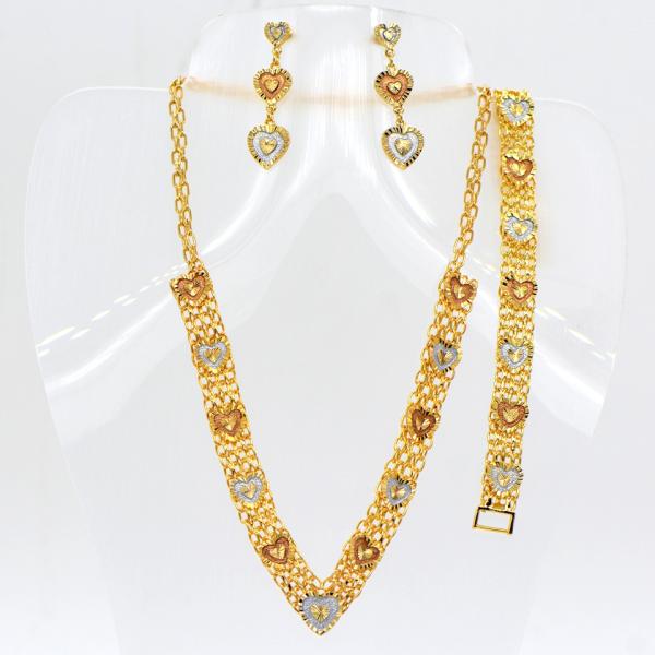 Korean Fishbone chain New Trendy Suitable for men and women Jewelry 18K Real Gold Plated