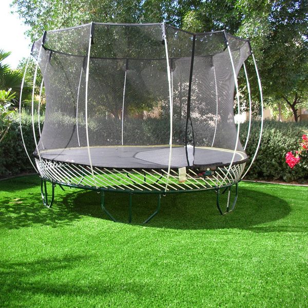 Environmental Plastic Synthetic Grass Rug Garden Decoration Long Life Span