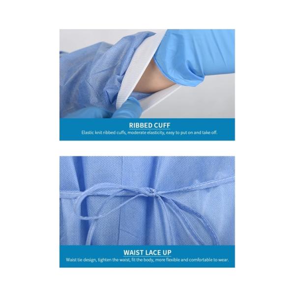 Coverall PPE SMS фильма мантии УРОВНЯ 123 AAMI хирургический не сплетенный