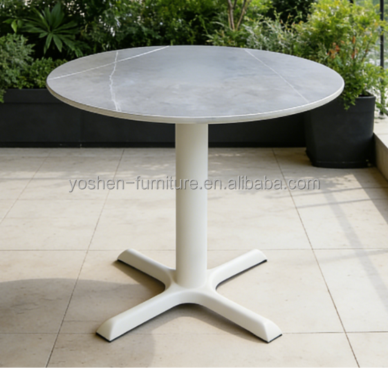 Round Sintered Stone Contemporary Outdoor Dining Tables for Events Parties Hotels Parks & Gyms-Yoshen YS8321