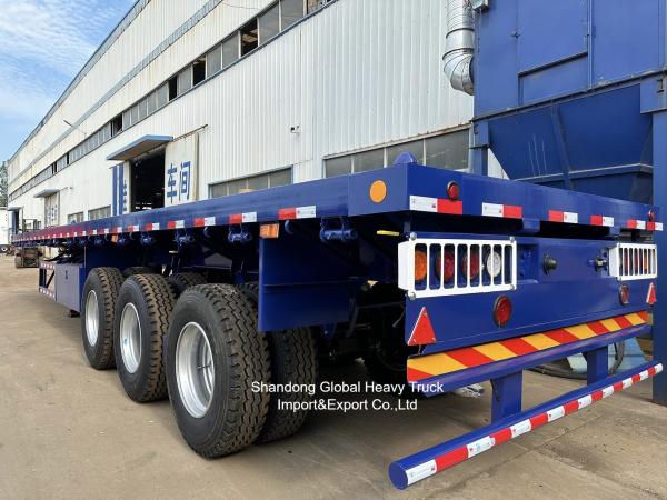 3-Axle Lowbed Semi Trailer for Heavy Equipment Transport