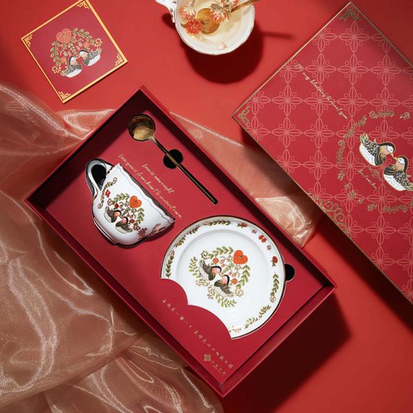 Ready To Ship In Stock 2Pieces Ceramic Cup And Saucer Set Dinnerware Ceramic Coffee Mugs