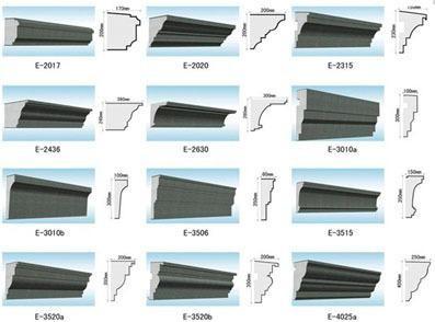 Carved Decorative Crown Moulding, EPS Cornice Crown Moulding