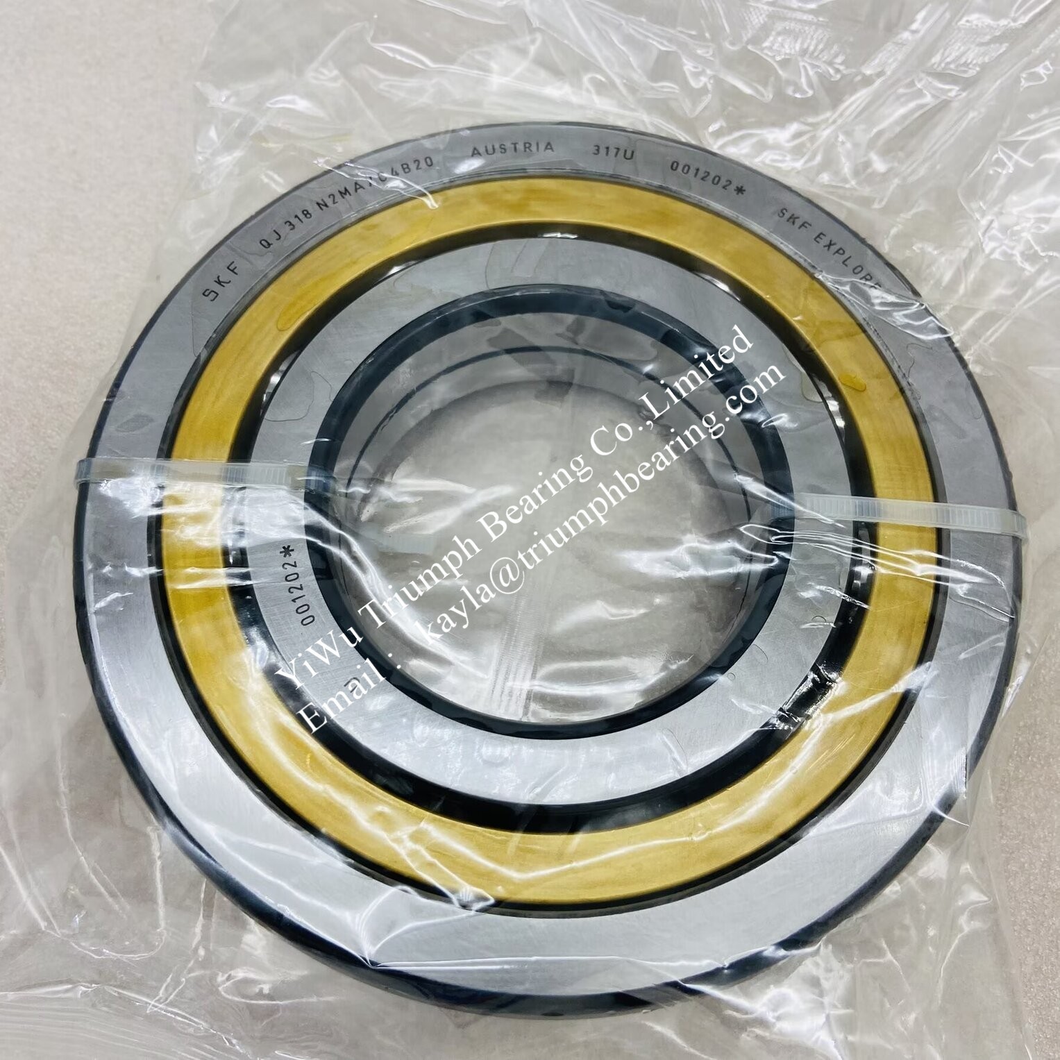Four-point contact ball bearing with locating slots  QJ 318 N2MA/C4B20